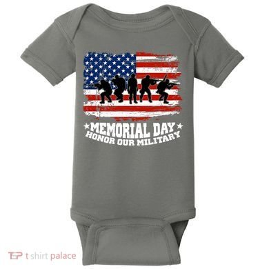 Honor Our Military  Memorial Day Baby Bodysuit