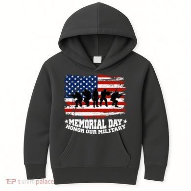 Honor Our Military  Memorial Day Kids Hoodie
