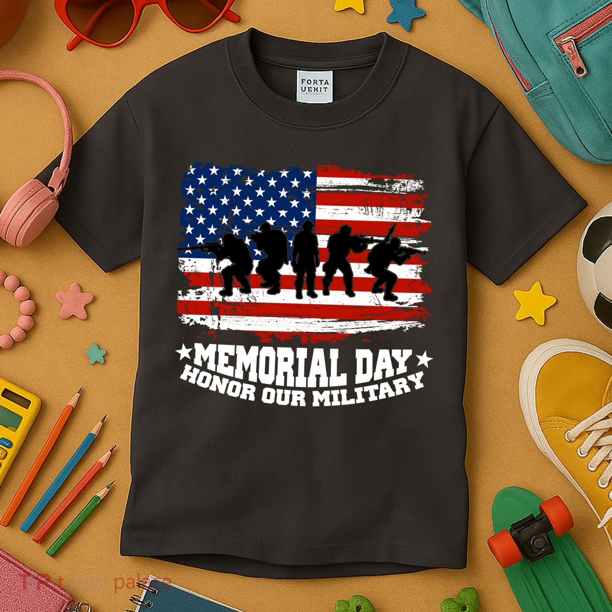 Honor Our Military  Memorial Day Kids T-Shirt