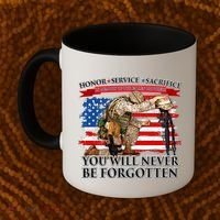 Honor Service Sacrifice You Will Never Be Forgotten Coffee Mug thumb 2