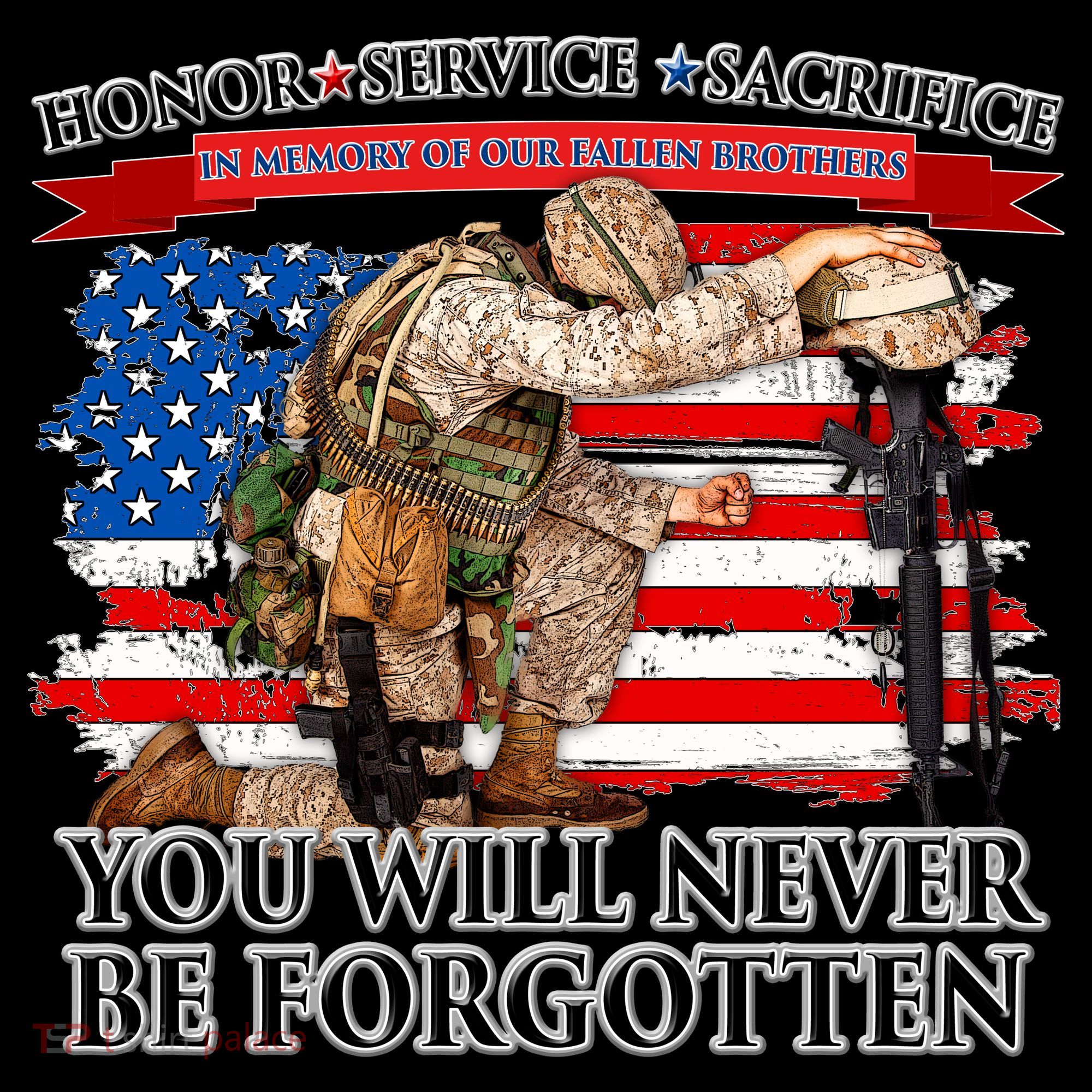 Honor Service Sacrifice You Will Never Be Forgotten Coffee Mug