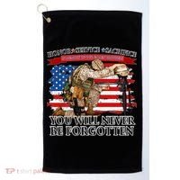 Honor Service Sacrifice You Will Never Be Forgotten Golf Towel thumb 0