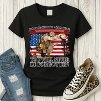 Honor Service Sacrifice You Will Never Be Forgotten Women's T-Shirt thumb 3