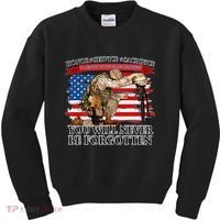 Honor Service Sacrifice You Will Never Be Forgotten Kids Sweatshirt thumb 0