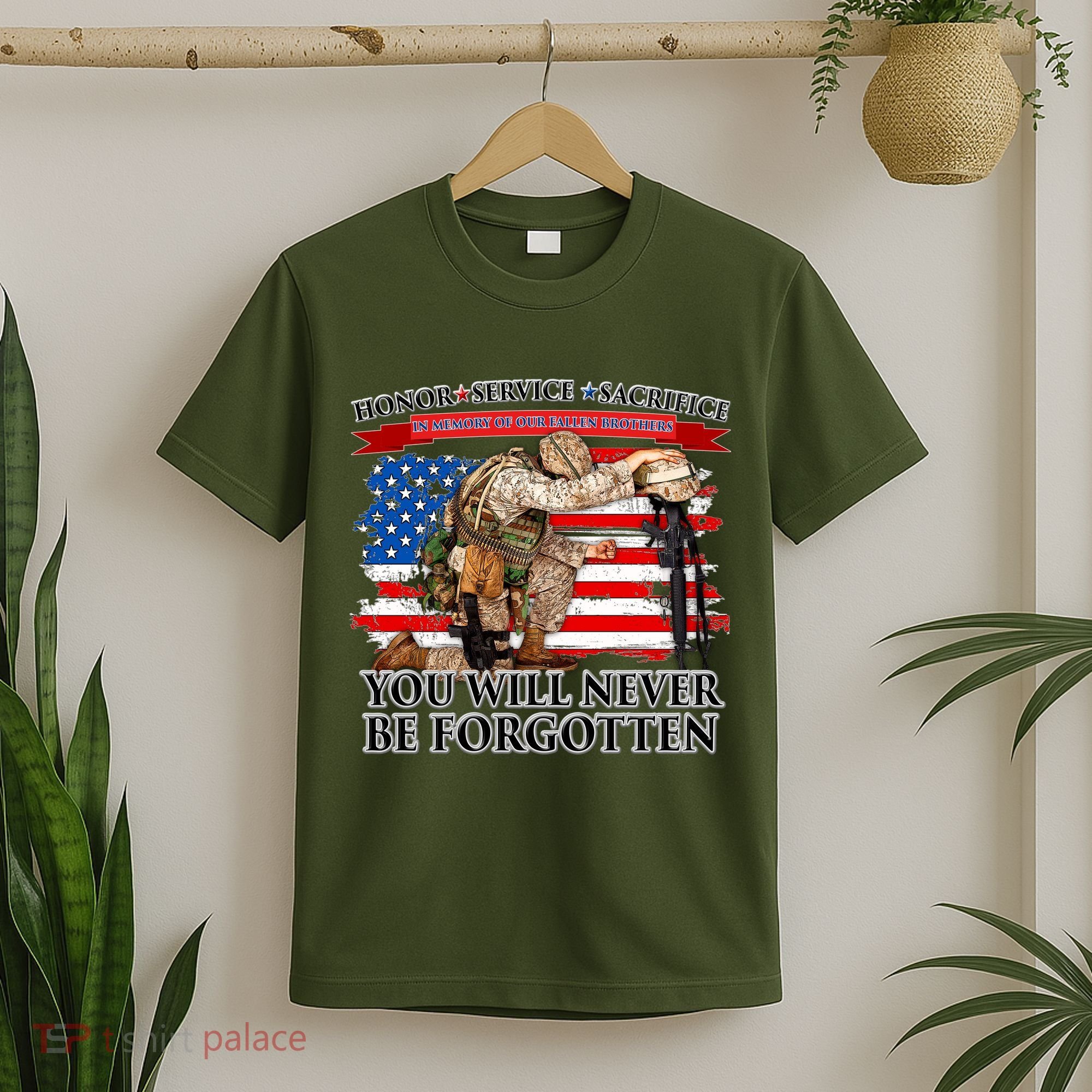 Honor Service Sacrifice You Will Never Be Forgotten T-Shirt