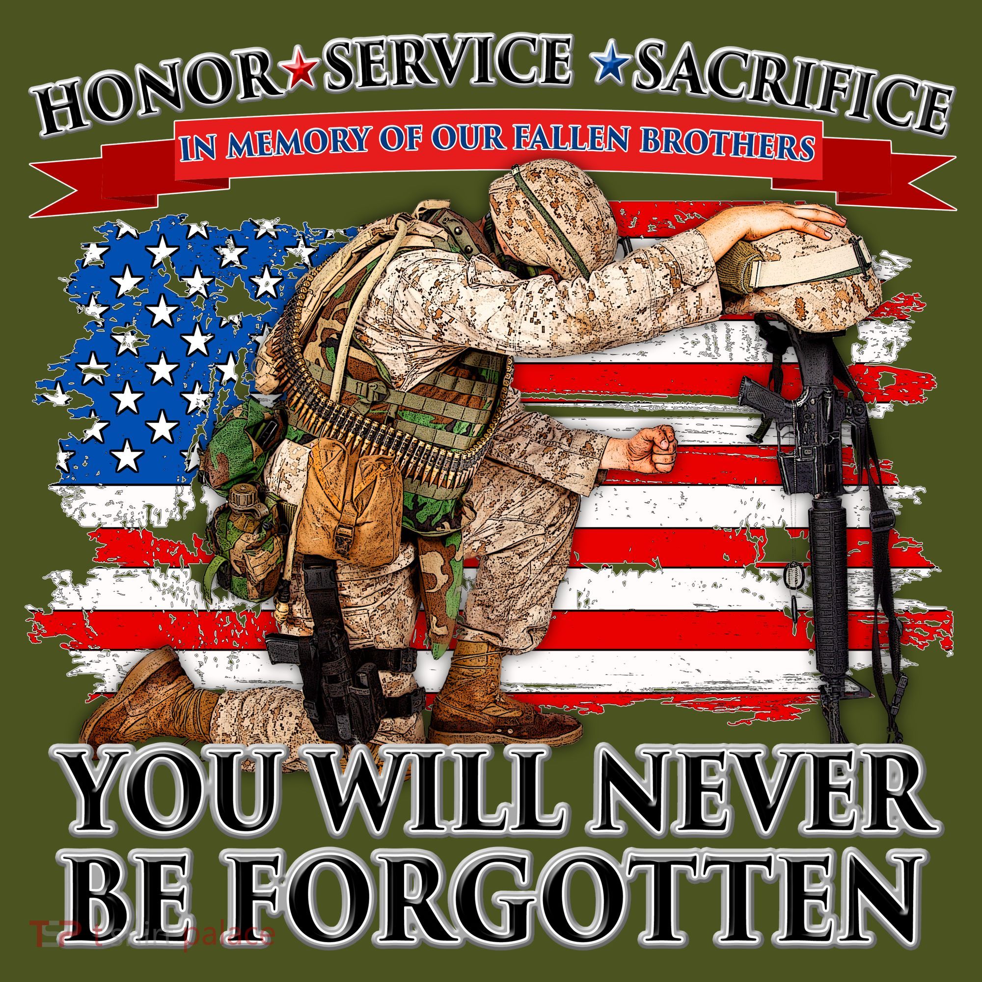 Honor Service Sacrifice You Will Never Be Forgotten Mousepad