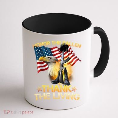 Honor The Fallen Thank The Living Coffee Mug back