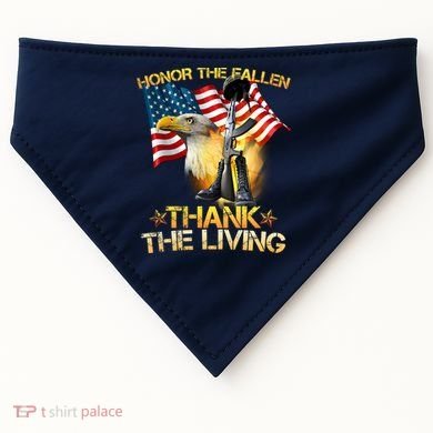 Honor The Fallen Thank The Living USA-Made Doggie Bandana