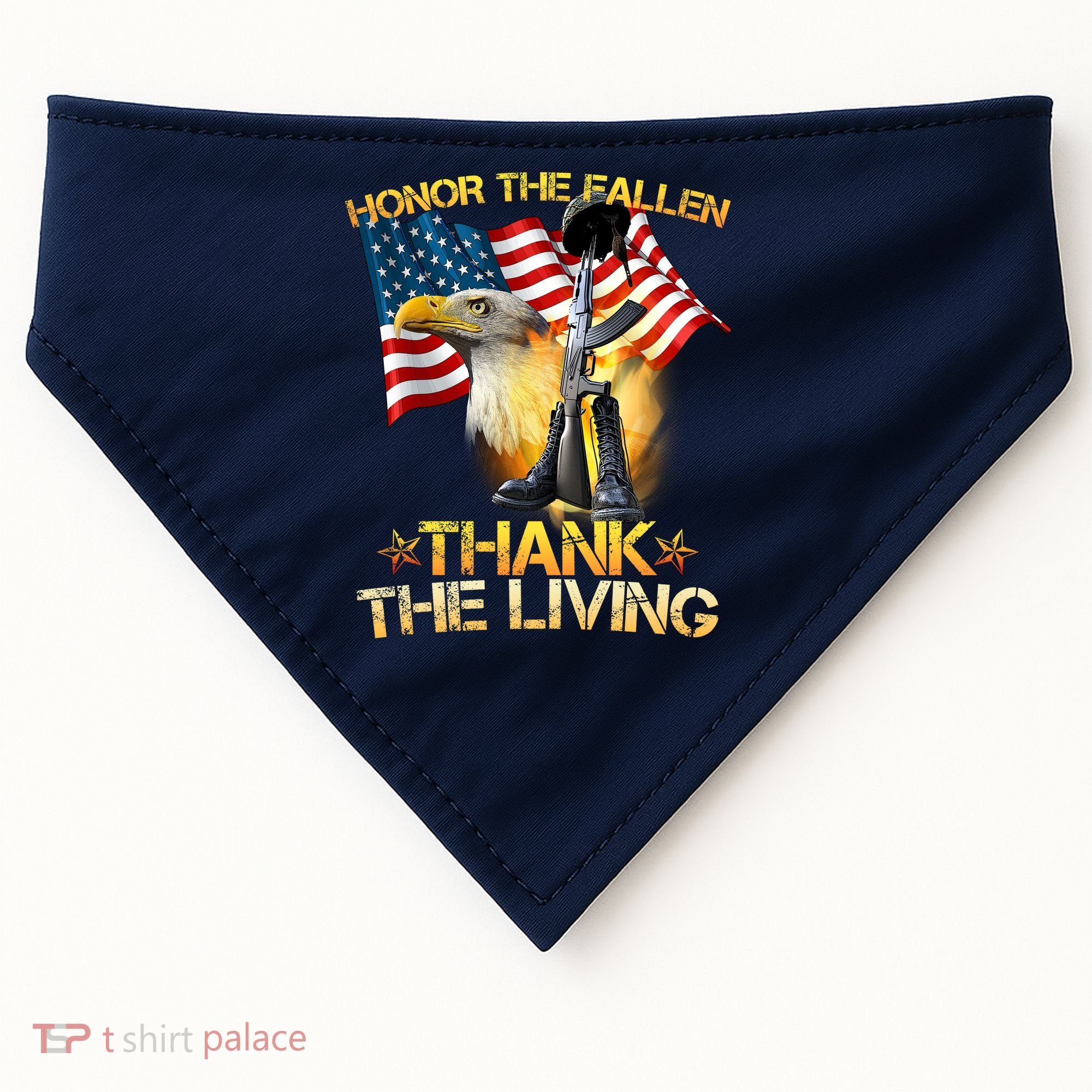 Honor The Fallen Thank The Living USA-Made Doggie Bandana