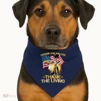 Honor The Fallen Thank The Living USA-Made Doggie Bandana thumb 1