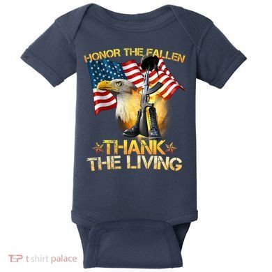 Honor The Fallen Thank The Living Baby Bodysuit
