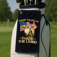 Honor The Fallen Thank The Living Golf Towel thumb 2