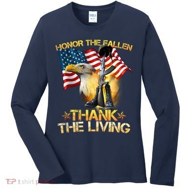 Honor The Fallen Thank The Living Women's Long Sleeve Shirt