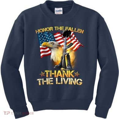 Honor The Fallen Thank The Living Kids Sweatshirt