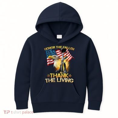 Honor The Fallen Thank The Living Kids Hoodie