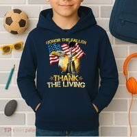 Honor The Fallen Thank The Living Kids Hoodie thumb 2