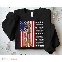 Honor The Fallen Thank The Living Memorial Day Veteran Sweatshirt thumb 2