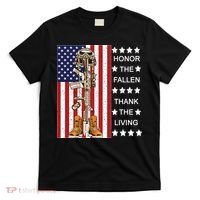 Honor The Fallen Thank The Living Memorial Day Veteran T-Shirt thumb 0
