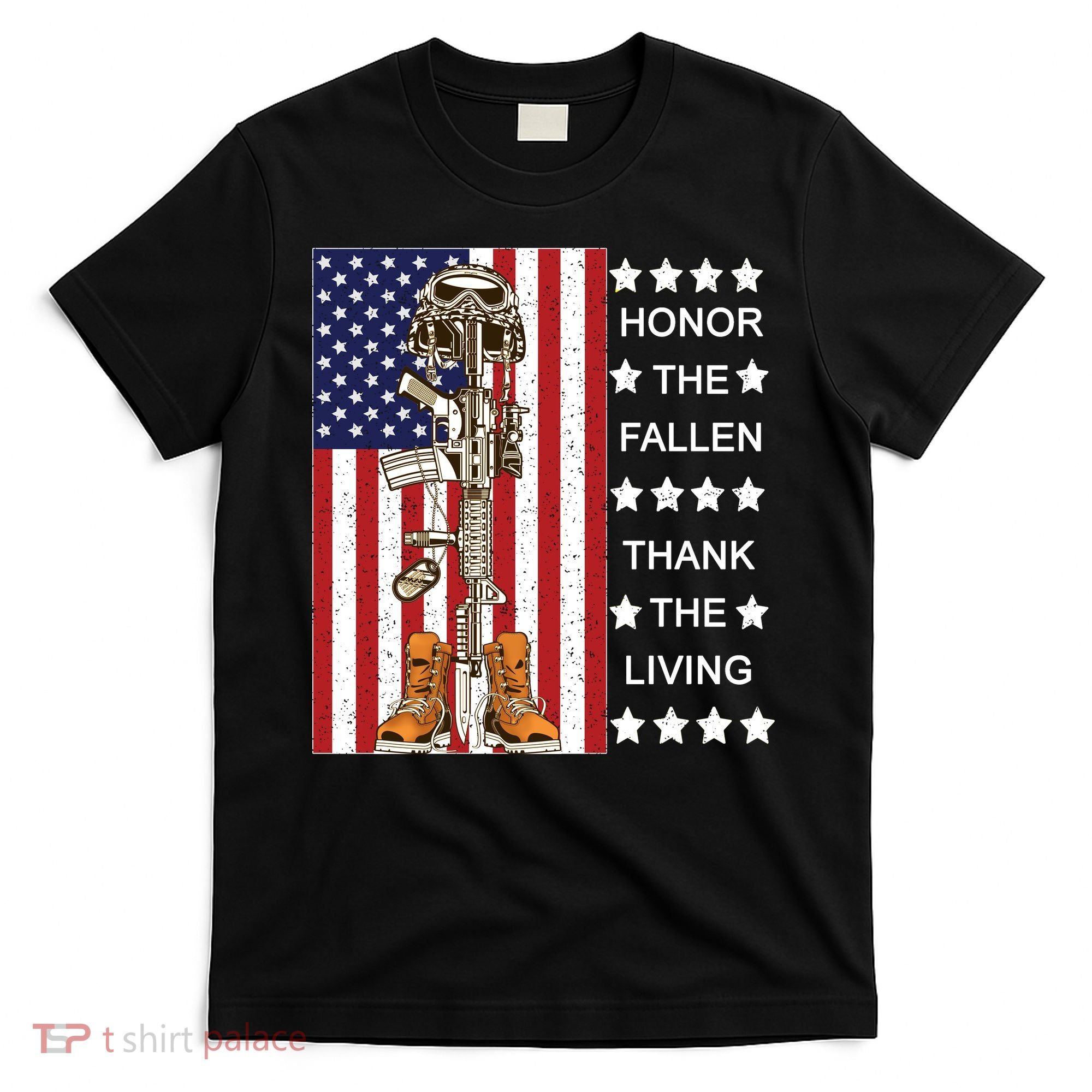 Honor The Fallen Thank The Living Memorial Day Veteran T-Shirt
