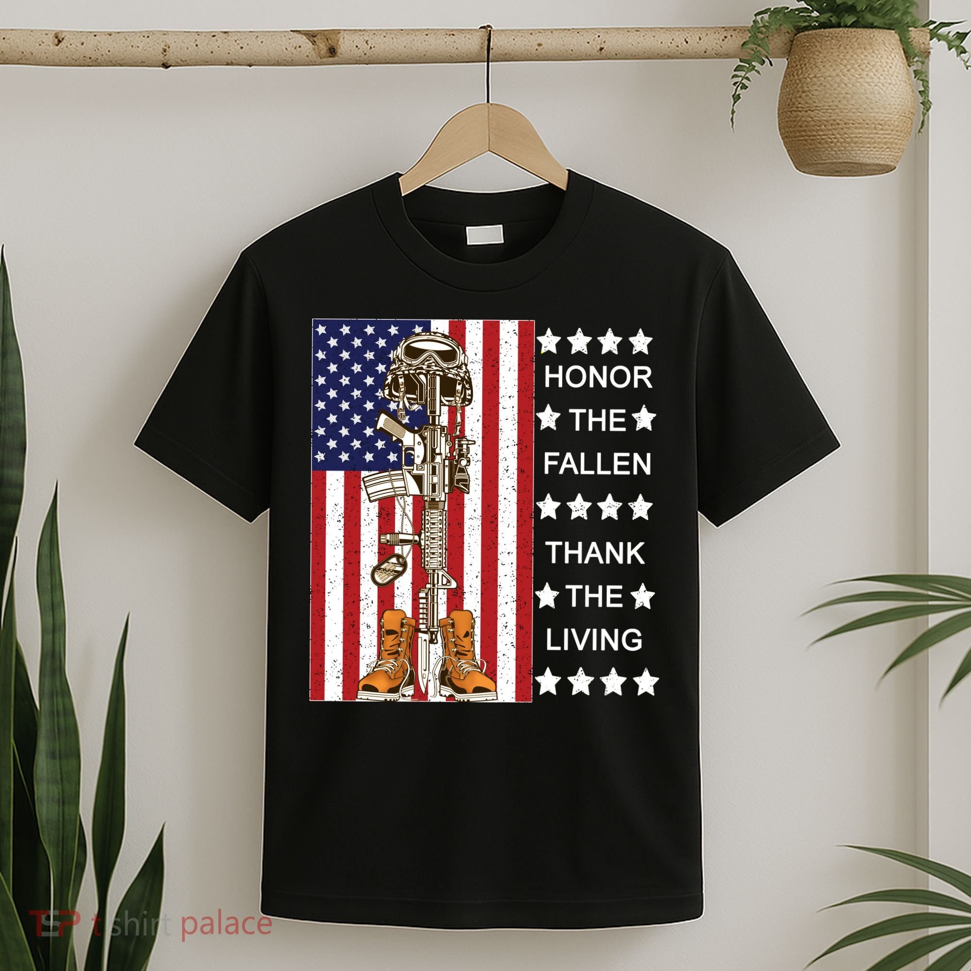 Honor The Fallen Thank The Living Memorial Day Veteran T-Shirt