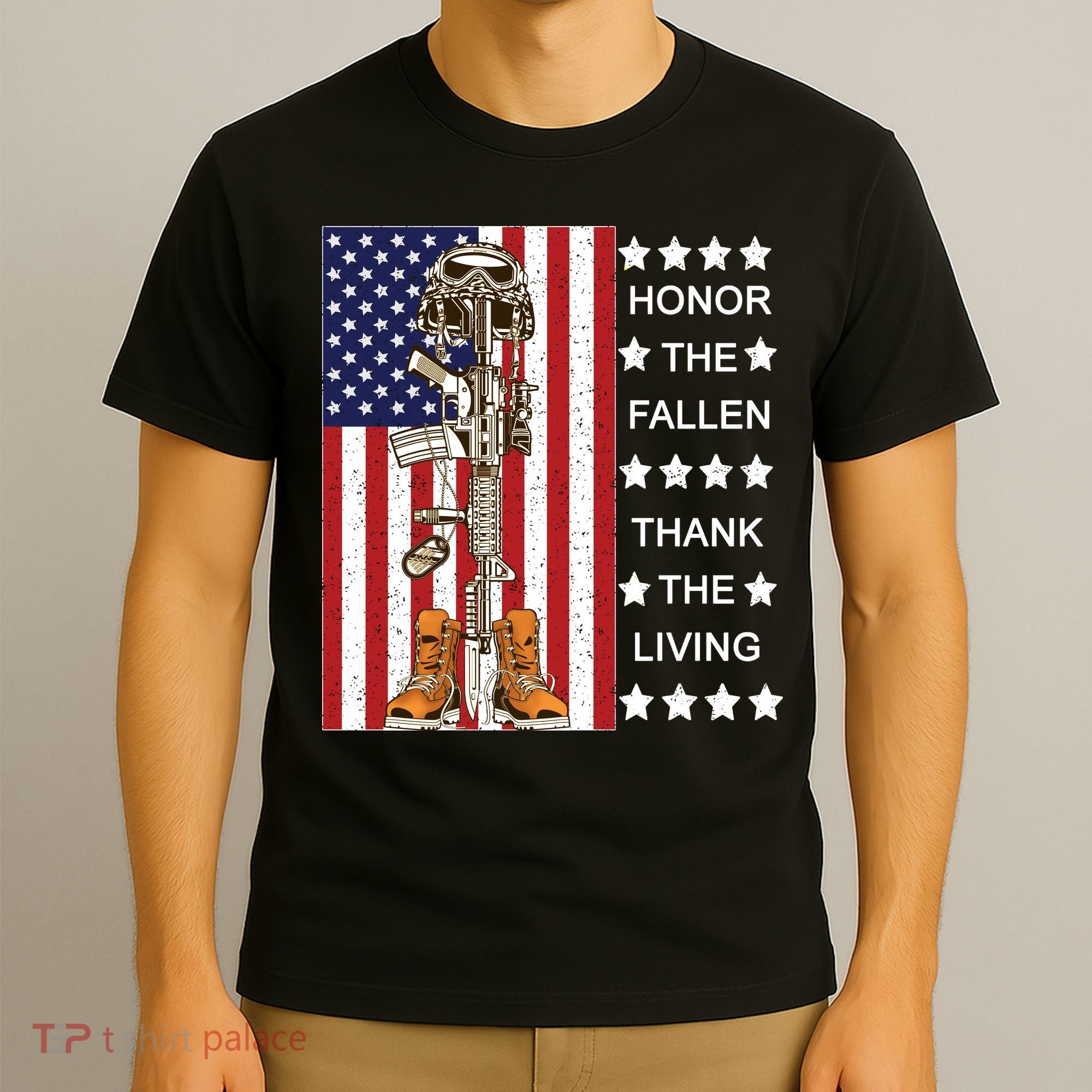 Honor The Fallen Thank The Living Memorial Day Veteran T-Shirt