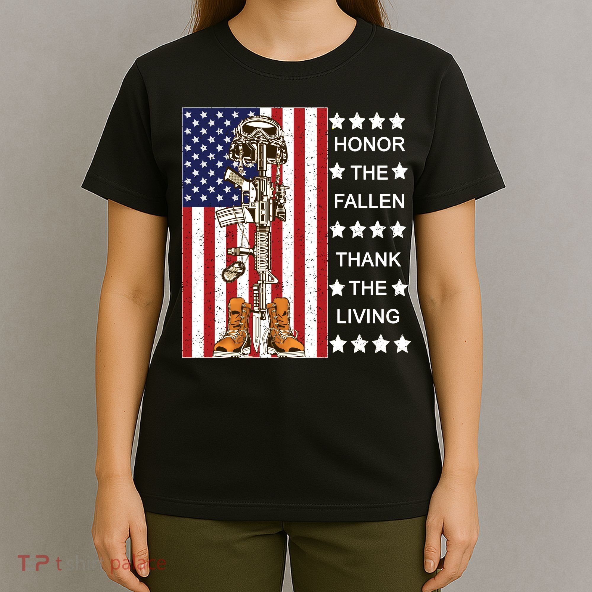 Honor The Fallen Thank The Living Memorial Day Veteran T-Shirt