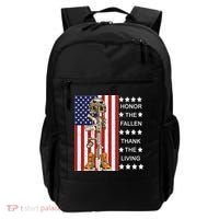 Honor The Fallen Thank The Living Memorial Day Veteran Backpack thumb 0