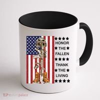 Honor The Fallen Thank The Living Memorial Day Veteran Coffee Mug thumb 1
