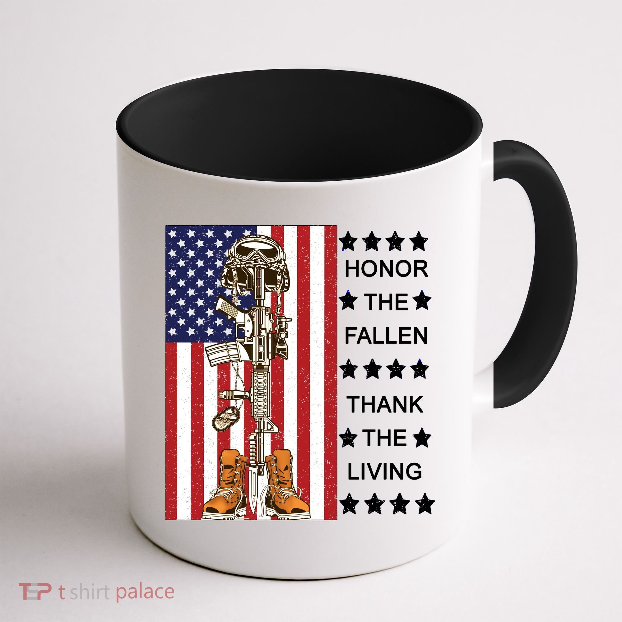 Honor The Fallen Thank The Living Memorial Day Veteran Coffee Mug