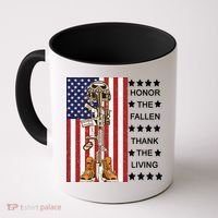 Honor The Fallen Thank The Living Memorial Day Veteran Coffee Mug thumb 0