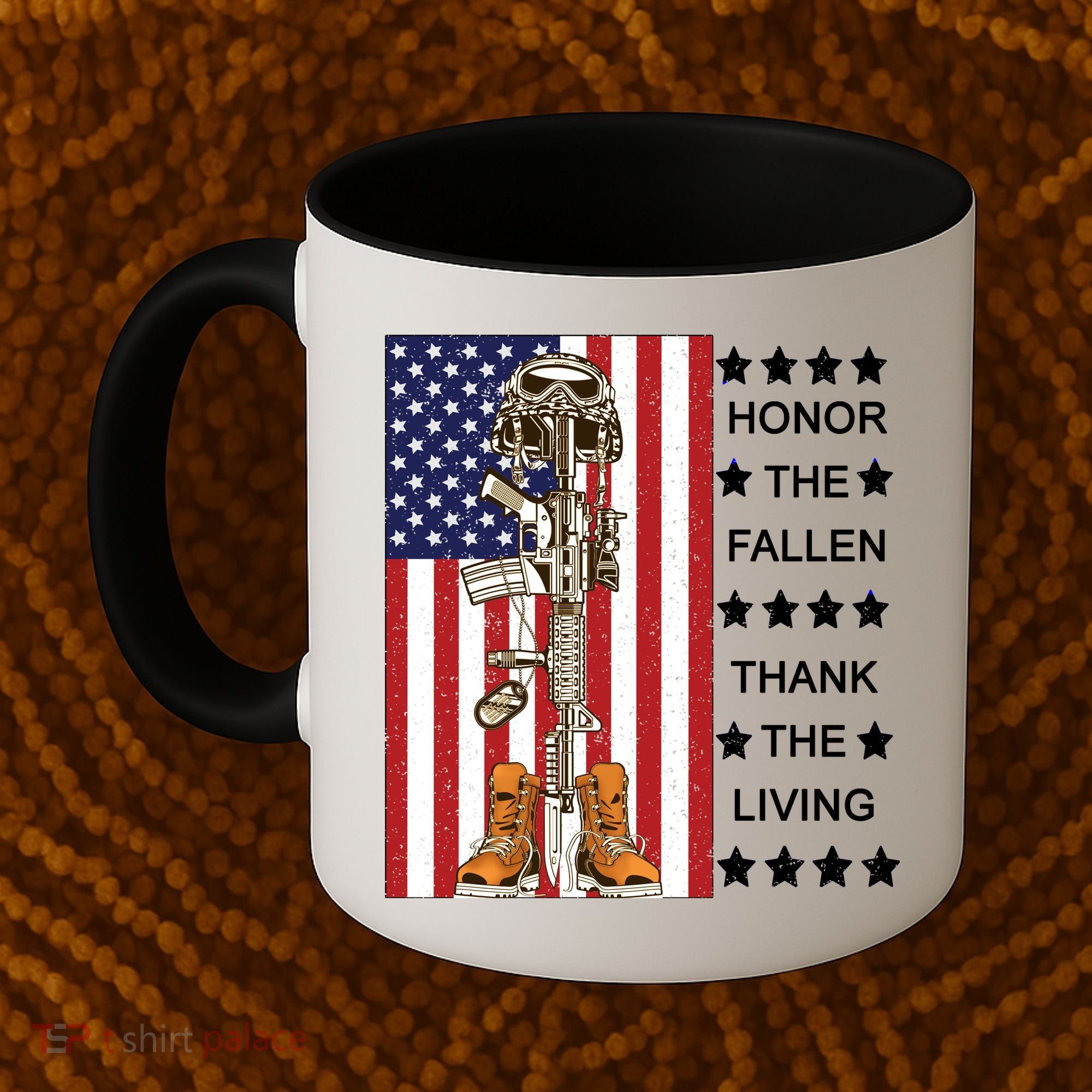Honor The Fallen Thank The Living Memorial Day Veteran Coffee Mug