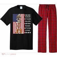 Honor The Fallen Thank The Living Memorial Day Veteran Pajama Set thumb 0