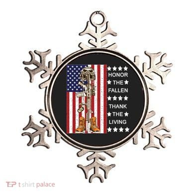 Honor The Fallen Thank The Living Memorial Day Veteran Ornament