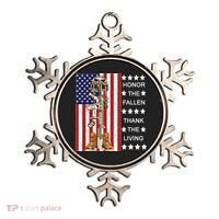 Honor The Fallen Thank The Living Memorial Day Veteran Ornament thumb 0