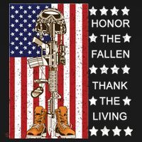 Honor The Fallen Thank The Living Memorial Day Veteran Women's Tank Top thumb 5
