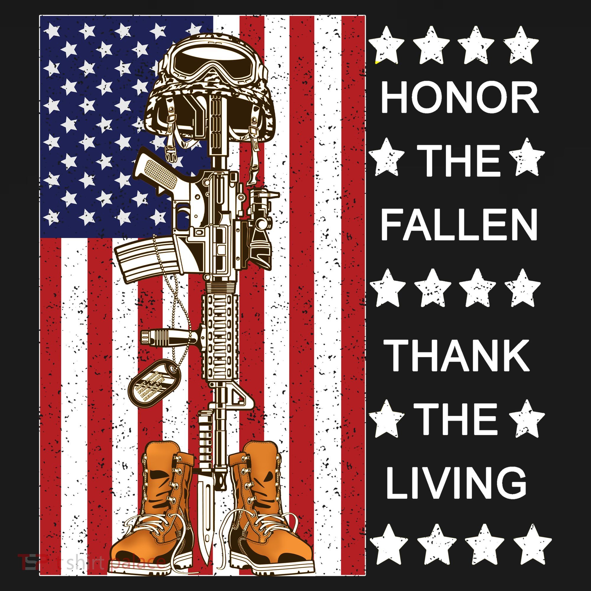Honor The Fallen Thank The Living Memorial Day Veteran Baby Bodysuit
