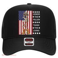 Honor The Fallen Thank The Living Memorial Day Veteran Hat thumb 0