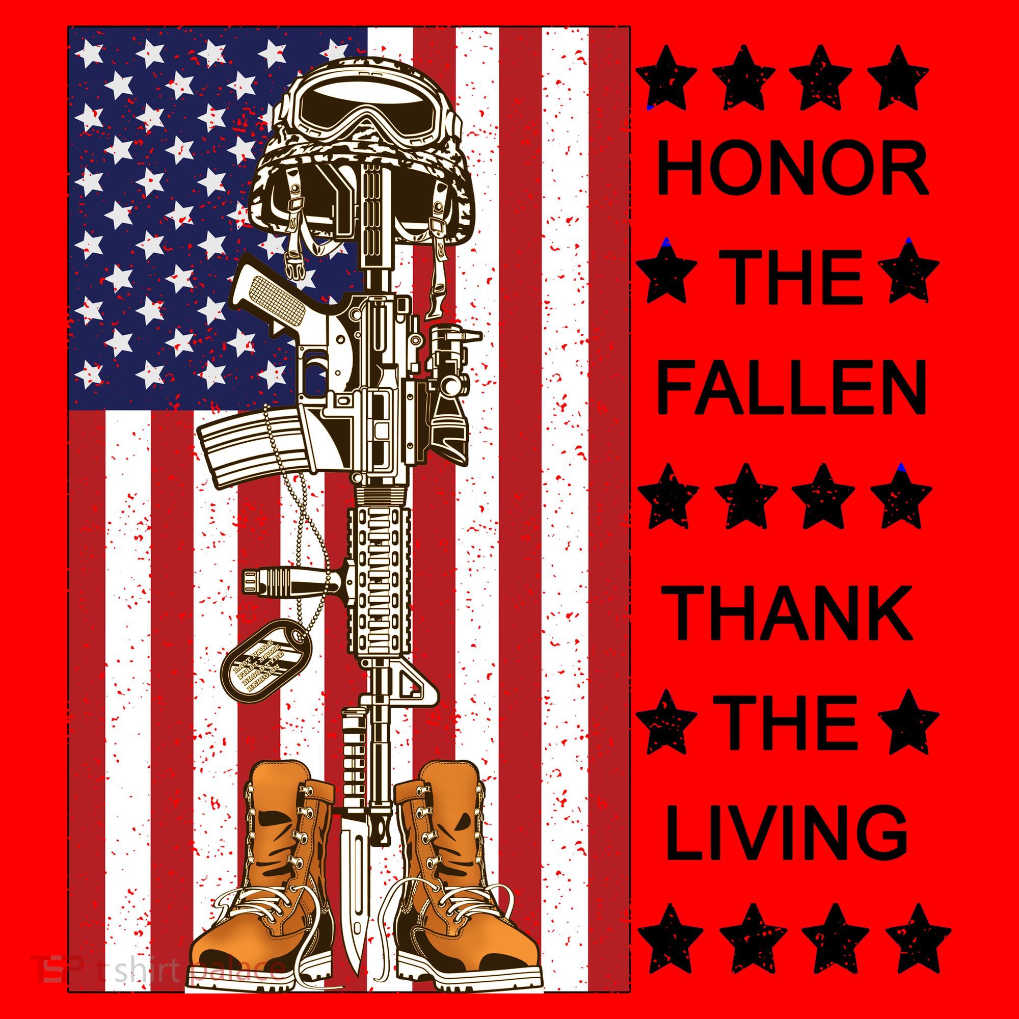 Honor The Fallen Thank The Living Memorial Day Veteran Santa Hat