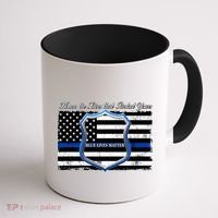 Honor The Lives That Protect Yours Blue Lives Matter Coffee Mug thumb 1