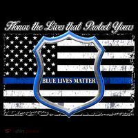 Honor The Lives That Protect Yours Blue Lives Matter Coffee Mug thumb 5