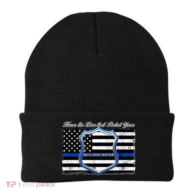 Honor The Lives That Protect Yours Blue Lives Matter Beanie