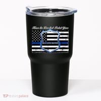Honor The Lives That Protect Yours Blue Lives Matter Tumbler thumb 0