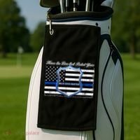 Honor The Lives That Protect Yours Blue Lives Matter Golf Towel thumb 2