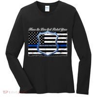 Honor The Lives That Protect Yours Blue Lives Matter Women's Long Sleeve Shirt thumb 0