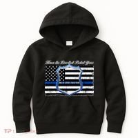 Honor The Lives That Protect Yours Blue Lives Matter Kids Hoodie thumb 0
