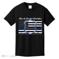 Honor The Lives That Protect Yours Blue Lives Matter Kids T-Shirt thumb 0