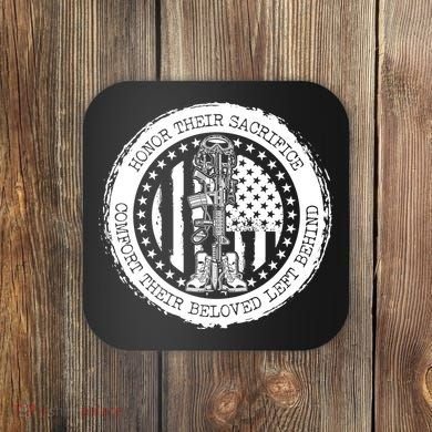 Honor Their Sacrifice Comfort Their Beloved Left Behind Coaster