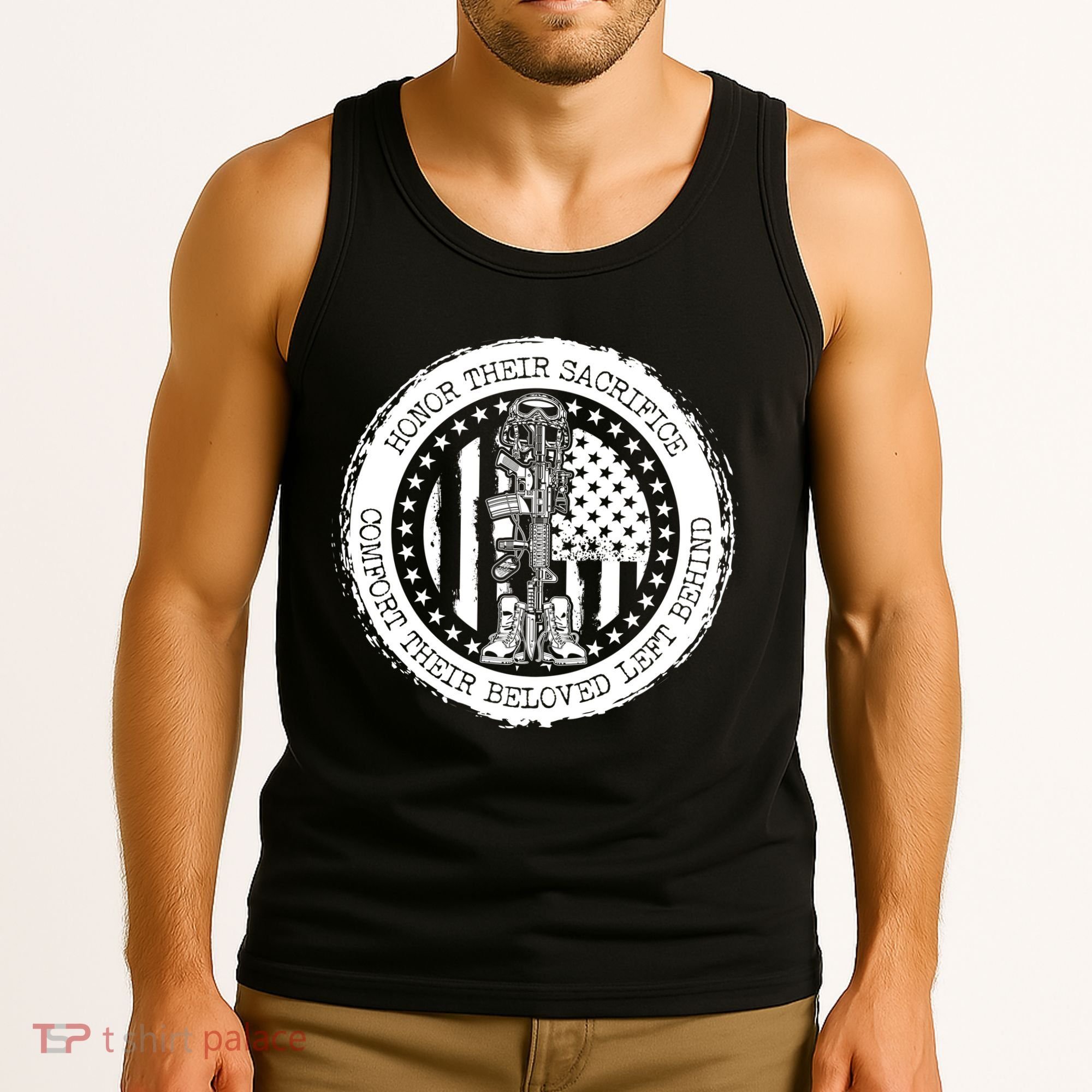 Honor Their Sacrifice Comfort Their Beloved Left Behind Tank Top