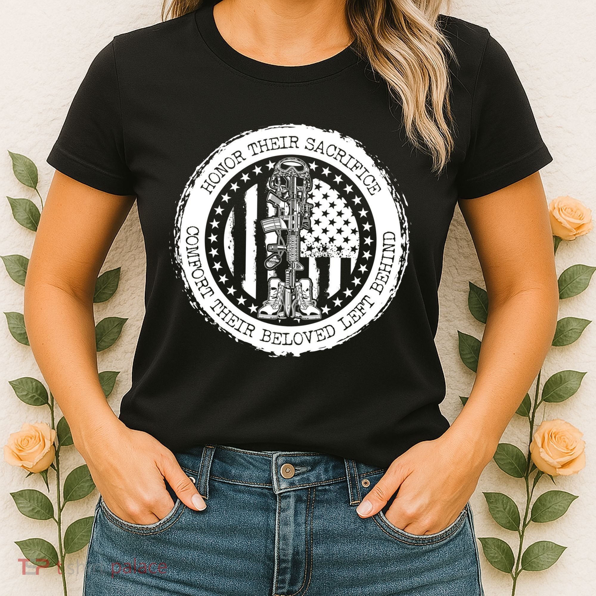 Honor Their Sacrifice Comfort Their Beloved Left Behind Women's T-Shirt