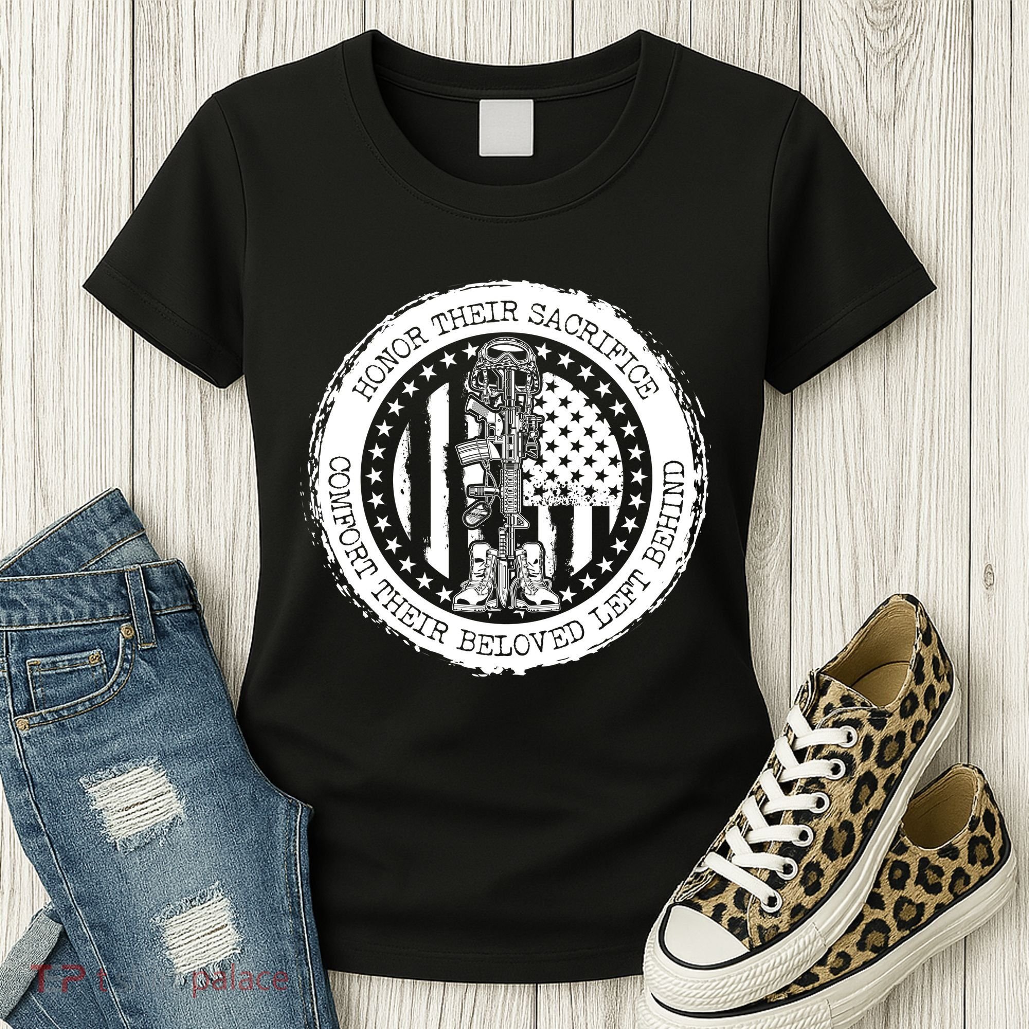 Honor Their Sacrifice Comfort Their Beloved Left Behind Women's T-Shirt